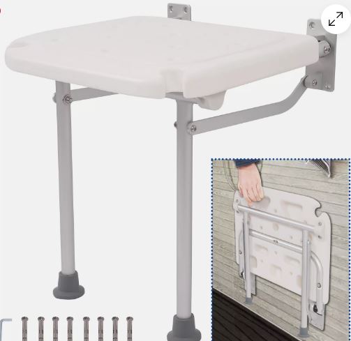 Folding Shower Seat for Shower Chair Bench Wall Safety Mounted Bathroom Bathtub705830048900