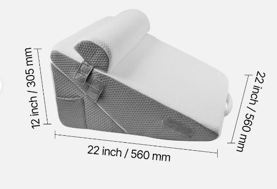Uimoso Orthopedic Bed Wedge Pillow 3 Pcs Adjustable for Back Leg Neck Sleep GERD