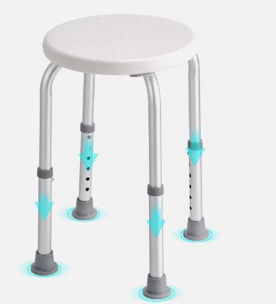 VEVOR Shower Chair Bath Seat Stool Bathroom Elderly Aids Adjustable Height 300lb