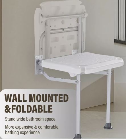 Folding Shower Seat for Shower Chair Bench Wall Safety Mounted Bathroom Bathtub705830048900