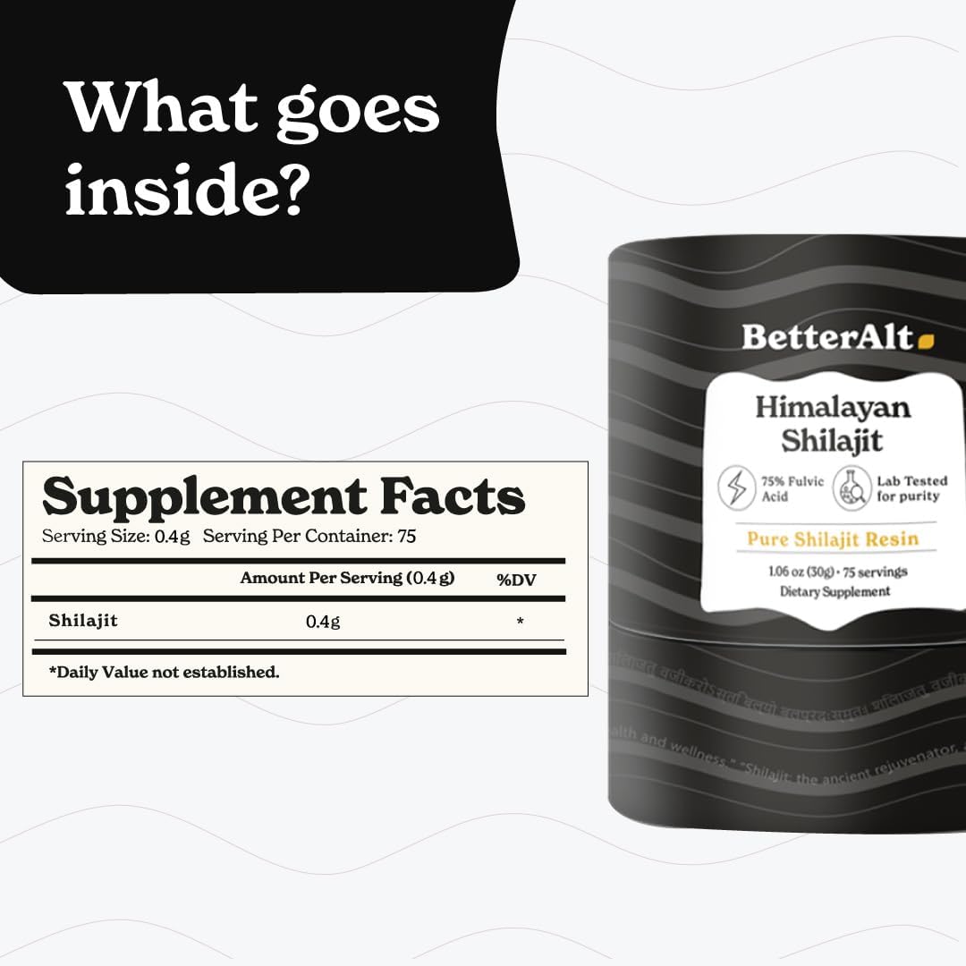 BetterAlt Himalayan Shilajit Soft Resin Organic