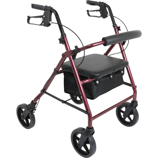Carex PROBASICS DELUXE ALUMINUM ROLLATOR WITH 8-INCH WHEELS