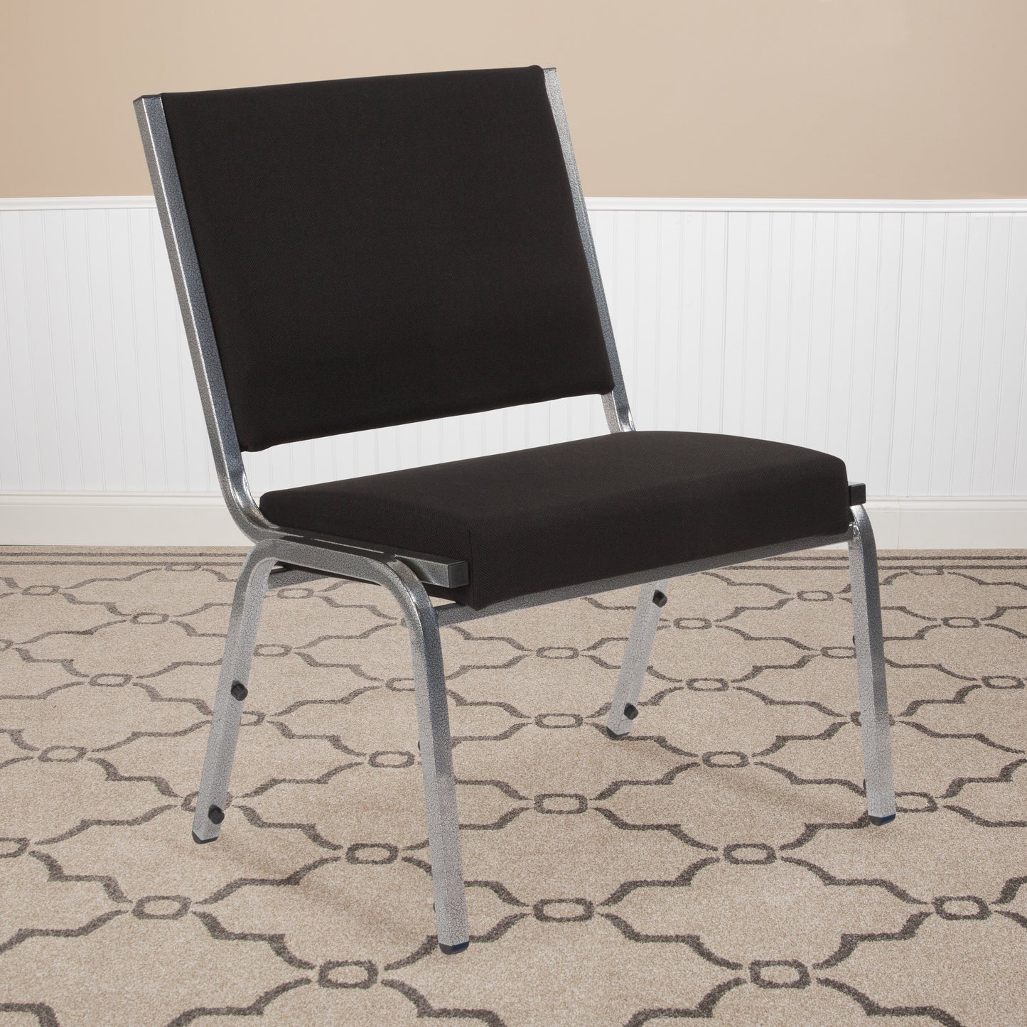 Hercules Series Black Fabric Bariatric Medical Reception Chair