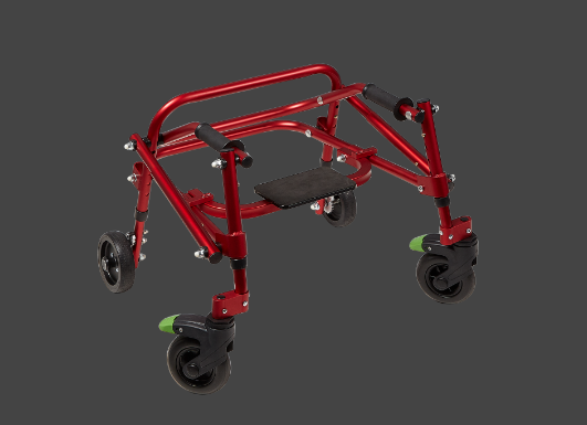 CircleSpecialty Klip 4W Walker W.Seat, XS, Red