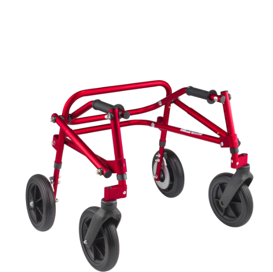 CircleSpecialty Klip 4W Walker, 8" Wheels, XS , Red
