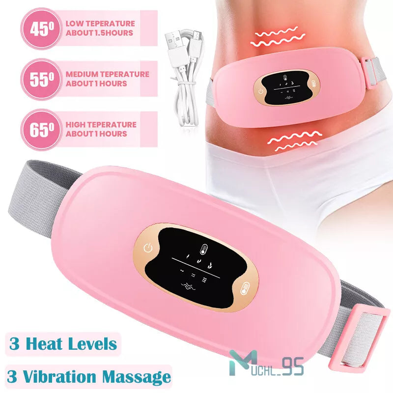 Menstrual Massage Heating Belt For Period Pain Cramps Relief Pad