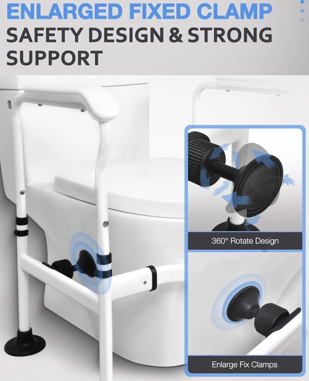 Toilet Safety Rails Toilet Handles for Elderly Handicap Bathroom Safety Frame