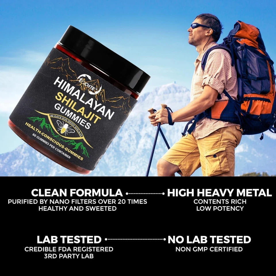 Shilajit Gummies Pure 100% Himalayan Organic Resin Natural