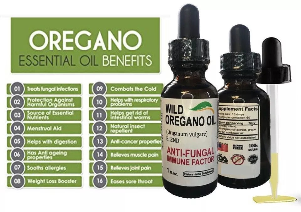 OREGANOL Wild Organic Oregano Oil – 2 Bottles (1 oz Each) – Total 60 mL