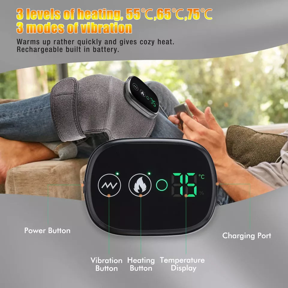 Knee Massager Electric Heating Joint Vibration Pain Relief