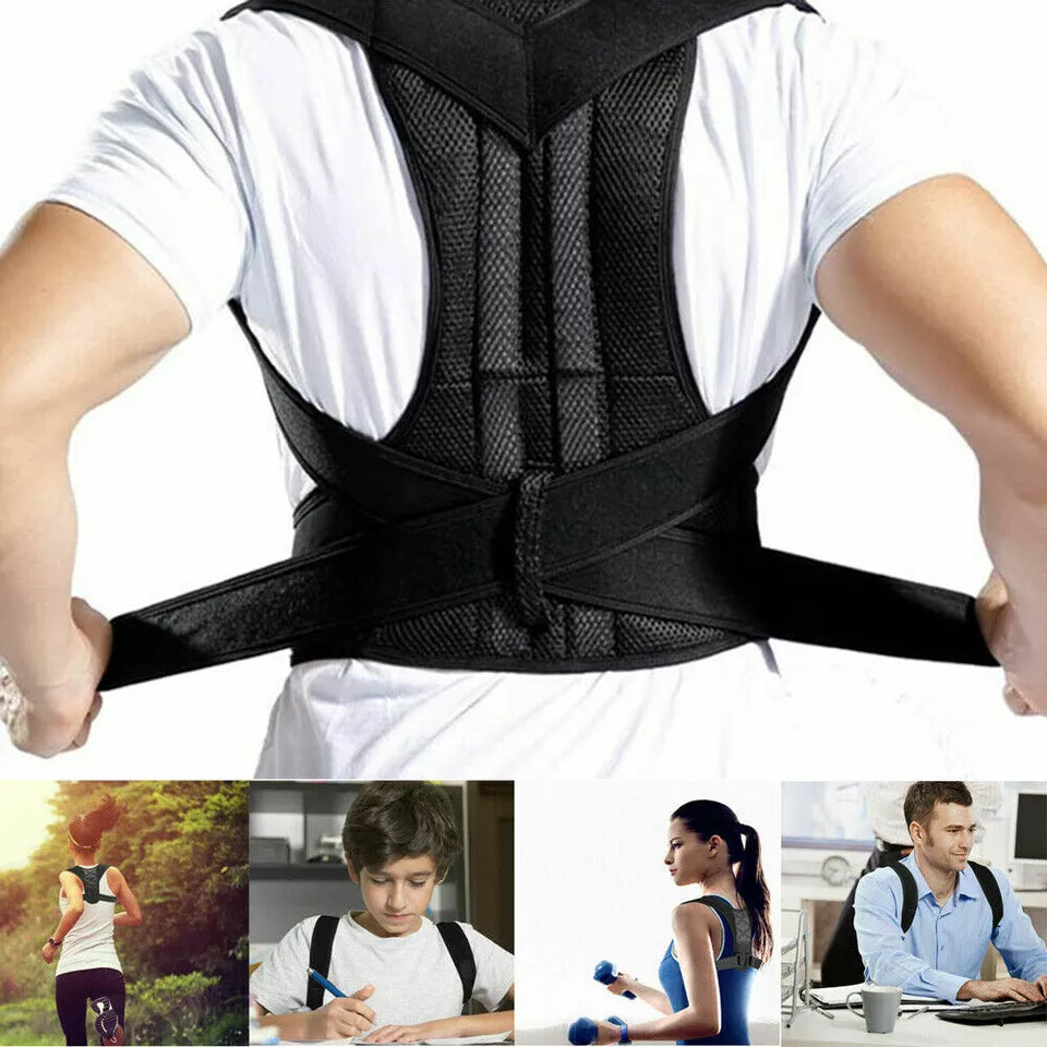 Adjustable Posture Corrector Low Back Support Shoulder Brace Belt for Men Women