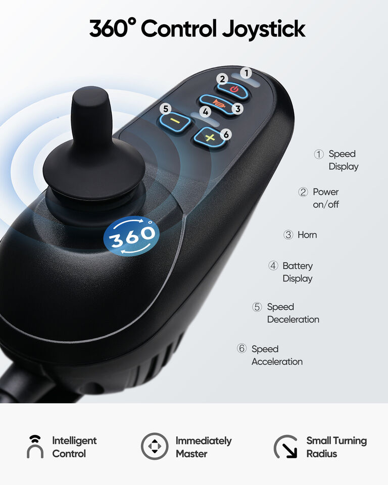 Mobility Scooter Intelligent Foldable Electric Wheelchair All Terrain Wheelchair