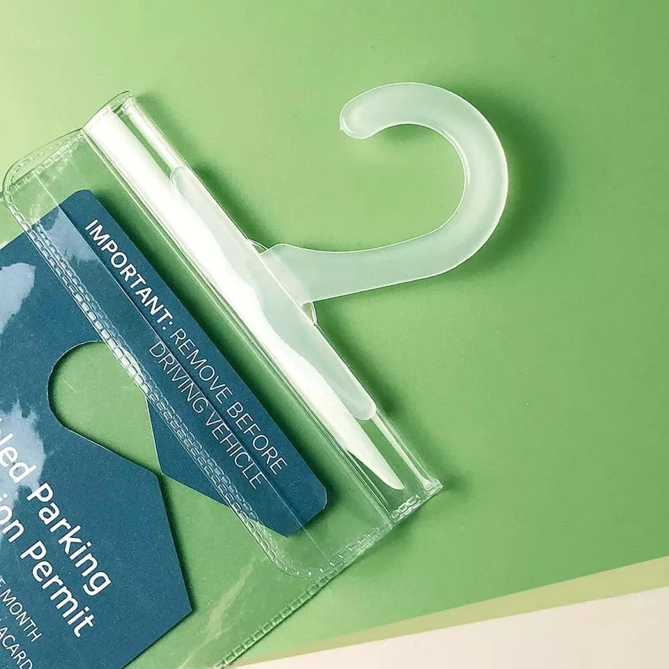 Handicap Parking Permit Placard Protector Cover Hanger - 4 pack