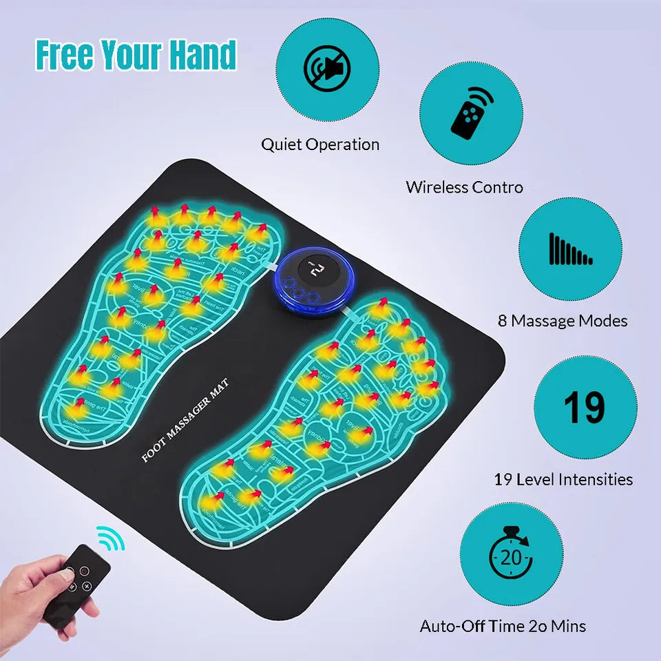 EMS Foot Massager Neuropathy Feet for Circulation and Pain Relief