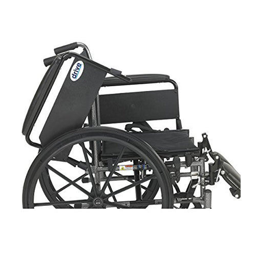 Drive Medical Cruiser III Light Weight Wheelchair with Flip Back Removable Arms, Full Arms, 18 inches Seat - 1 ea