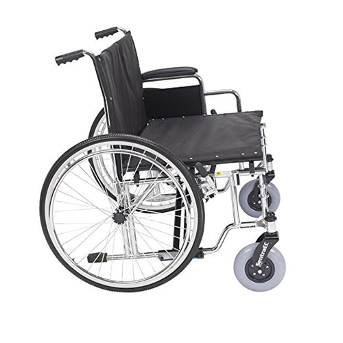 Drive Medical Sentra EC Heavy Duty Extra Wide Wheelchair, Detachable Desk Arms, 28 inches Seat - 1 ea