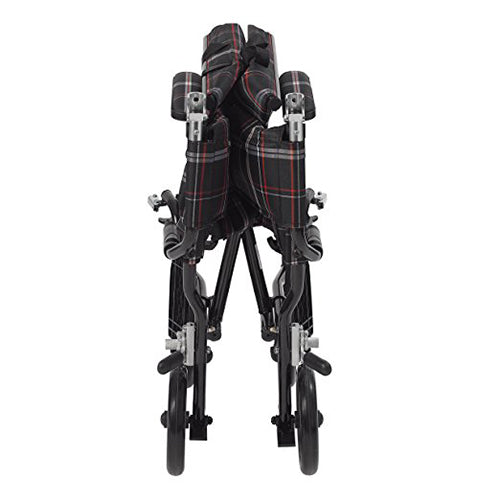 Drive Medical Fly Lite Ultra Lightweight Transport Wheelchair, Black - 1 ea