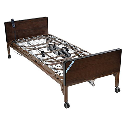 Drive Medical Delta Ultra Light Semi Electric Bed with Full Rails and Innerspring Mattress - 1 ea