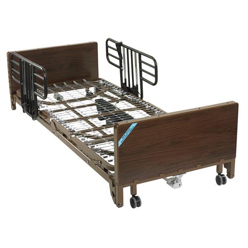 Drive Medical Delta Ultra Light Full Electric Low Bed with Half Rails - 1 ea