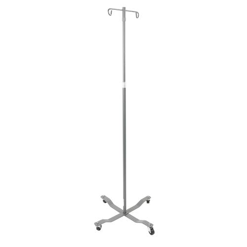 Drive Medical Economy Removable Top I. V. Pole, 2 Hook Top, Silver Vein - 1 ea