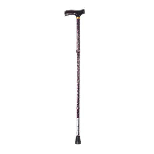 Drive Medical Lightweight Adjustable Folding Cane with T Handle, Black Floral - 1 ea