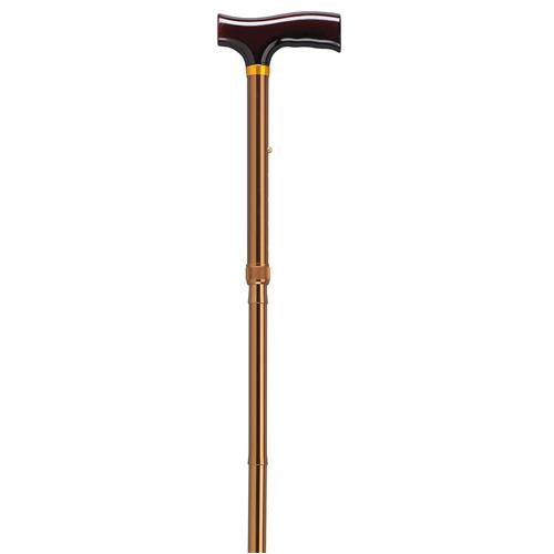 Drive Medical Lightweight Adjustable Folding Cane with T Handle, Bronze - 1 ea