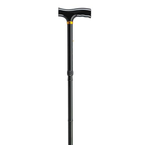 Drive Medical Lightweight Adjustable Folding Cane with T Handle, Black - 1 ea