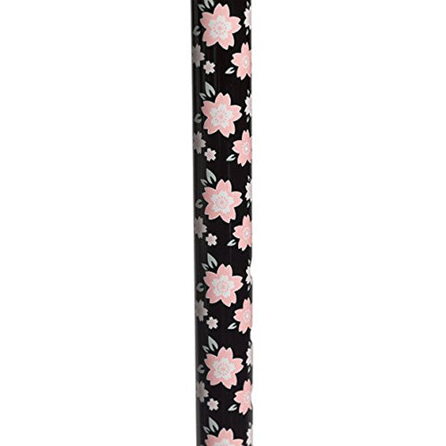 Drive Medical Foam Grip Offset Handle Walking Cane, Pink Floral - 1 ea