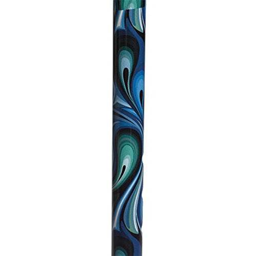Drive Medical Foam Grip Offset Handle Walking Cane, Swirl - 1 ea