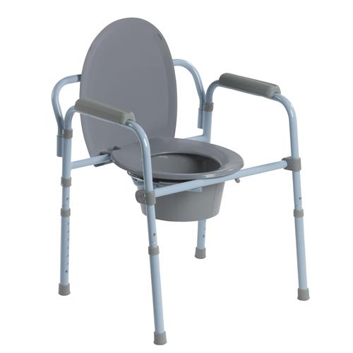 Drive Medical Steel Folding Frame Commode - 1 ea