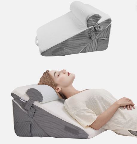 Uimoso Orthopedic Bed Wedge Pillow 3 Pcs Adjustable for Back Leg Neck Sleep GERD