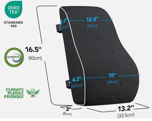 Lumbar Support Pillow for Office Chair Office Home Back Support Pillow for Car