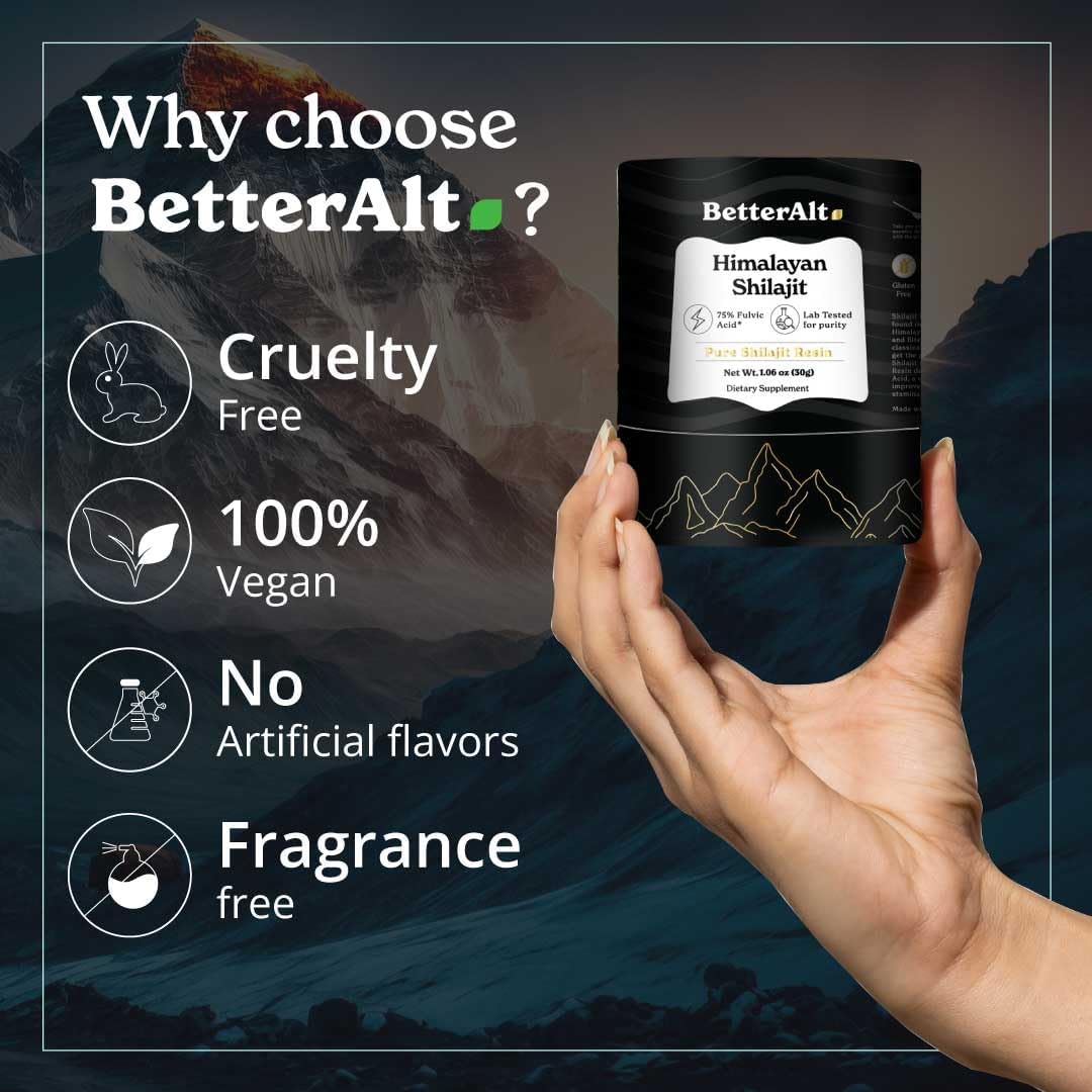 BetterAlt Himalayan Shilajit Soft Resin Organic