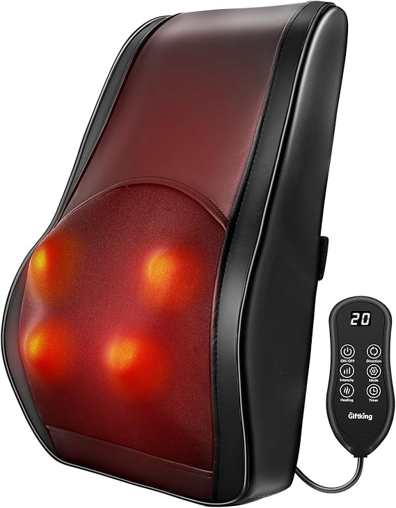 Neck Shoulder Massager with Heat for Neck Pain,Shiatsu Lower Back Massager, Gift
