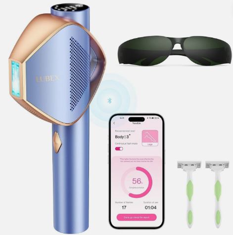 LUBEX Laser Hair Removal Device, IPL Hair Removal Women & Men Permanent
