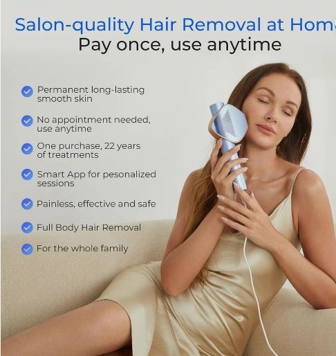 LUBEX Laser Hair Removal Device, IPL Hair Removal Women & Men Permanent