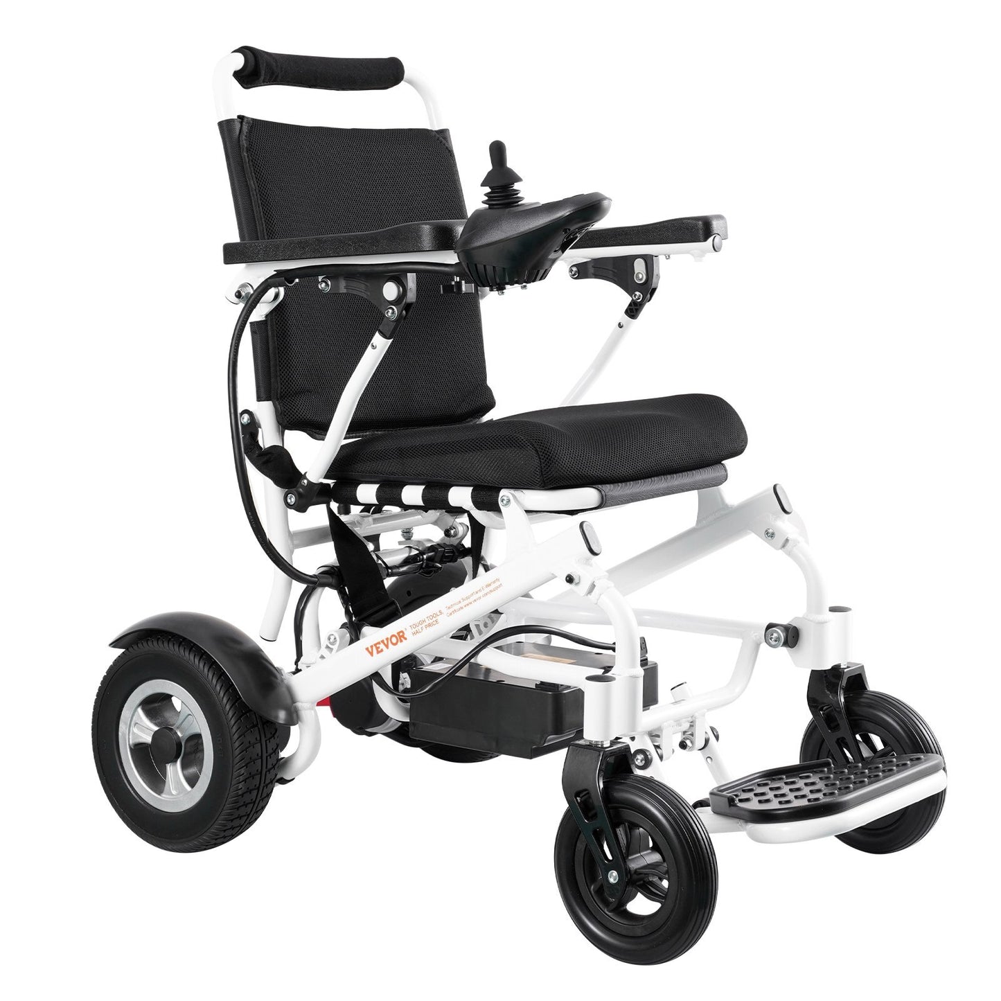 VEVOR Electric Wheelchair for Adults Seniors, 300 lbs Weight Capacity, 17.7 in Width Lightweight Foldable Motorized Power Wheelchairs, UP to 12.5 Miles Range All Terrain Aluminum Alloy Chair