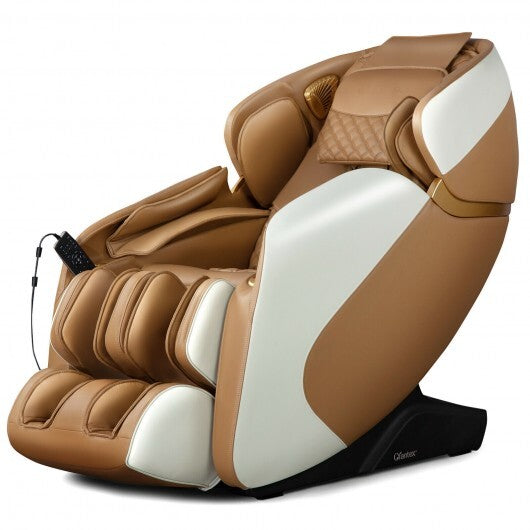 Relaxe Zero Gravity Shiatsu Massage Chair with Heating (SL-Track)-Coffee - Color: Coffee