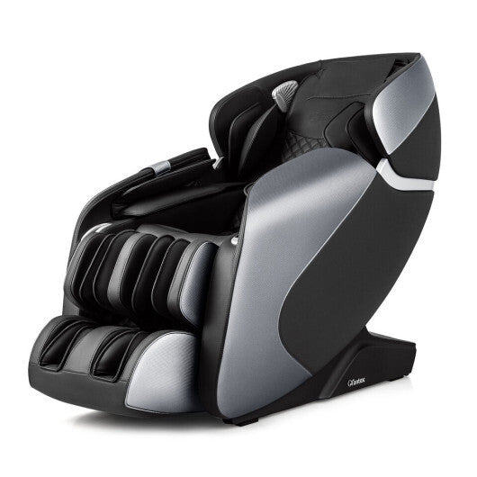 Relaxe Shiatsu Zero Gravity Massage Chair with Heating (SL-Track)-Black - Color: Black