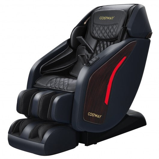 Enjoyment 05 - 3D SL Track Thai Stretch Zero Gravity Full Body Massage Chair Recliner-Black - Color: Black