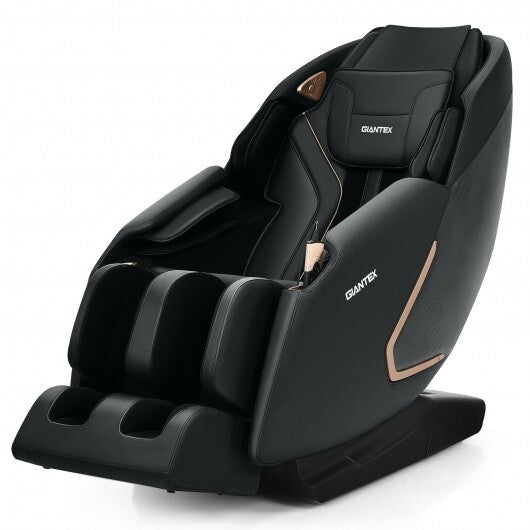 Soothe 10-Full Body Zero Gravity Massage Chair with SL Track Heat Installation-free-Black - Color: Black