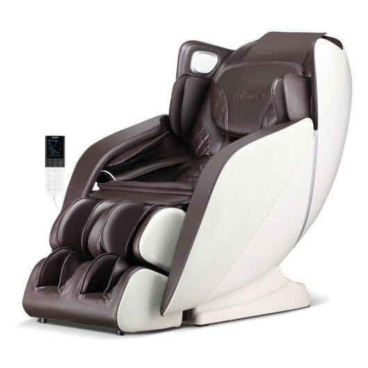 Provox 27-Comfort Full Body Massage Chair with SL Track Airbags Heating-Brown - Color: Brown