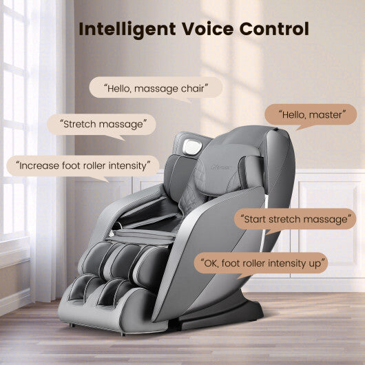 Provox 27-Comfort Full Body Massage Chair with SL Track Airbags Heating-Gray  - Color: Gray