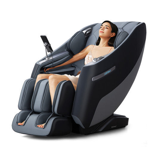 Relaxation 29-Full Body Massage Chair with Waist Heating & Airbag Massage-Black - Color: Black