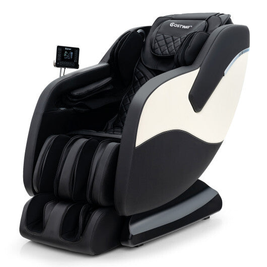 Full Body Massage Chair with Airbags and Heater-White - Color: White