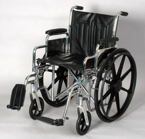 Alex 16" Transport wheelchair with removable arms and Footrest