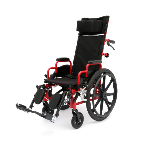 Circle Specialty Ziggo 14" Reclining Wheelchair, Orange