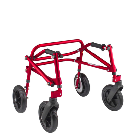 CircleSpecialty Klip 4W Walker,  8" Wheels,  XS , Red