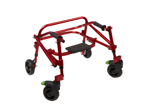 CircleSpecialty Klip 4W Walker W.Seat, XS, Red