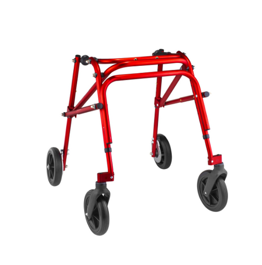 CircleSpecialty Klip 4W Walker, 8" Wheels, Sm, Red